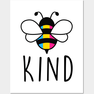 Be Kind Pansexual Bee Gay Pride LGBT Rainbow Posters and Art